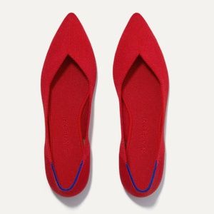 Bright red Rothys in near-new condition